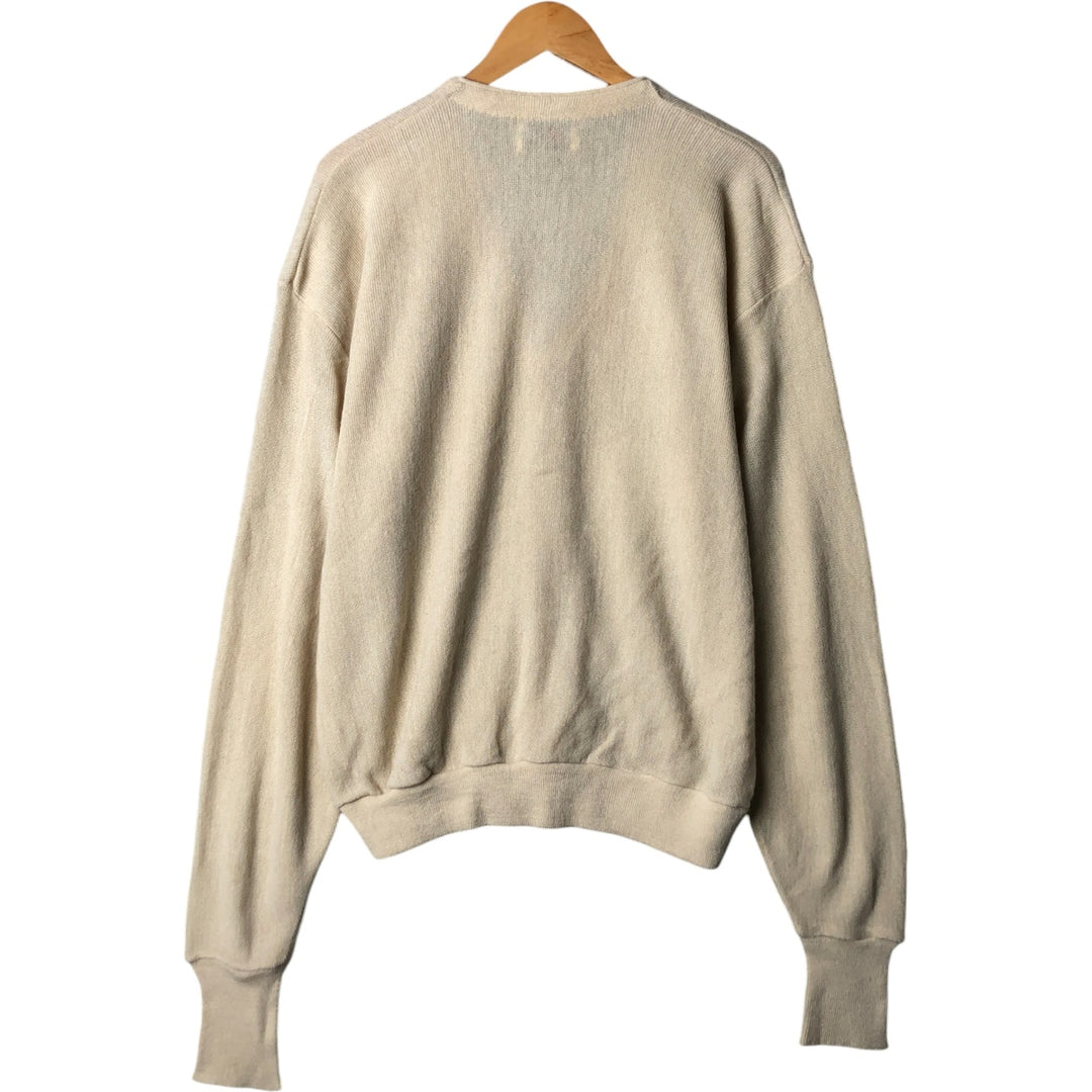 Vintage 80s-90'S Jantzen knit cardigan, made in the USA, men's size XL unclear ivory Vintage Second Hand
