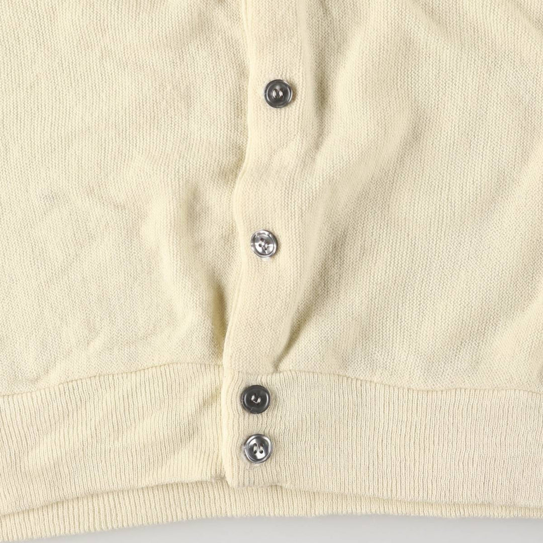 Vintage 90'S STEEPLECHASE acrylic knit cardigan, made in the USA, size L, men's Oron Acrylic yellow type Vintage Second Hand