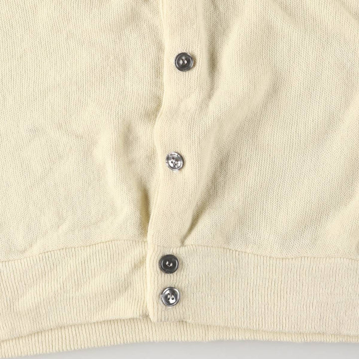 Vintage 90'S STEEPLECHASE acrylic knit cardigan, made in the USA, size L, men's Oron Acrylic yellow type Vintage Second Hand
