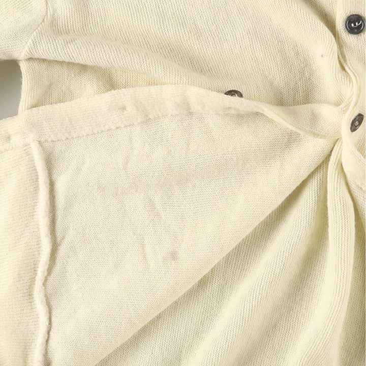 Vintage 90'S STEEPLECHASE acrylic knit cardigan, made in the USA, size L, men's Oron Acrylic yellow type Vintage Second Hand
