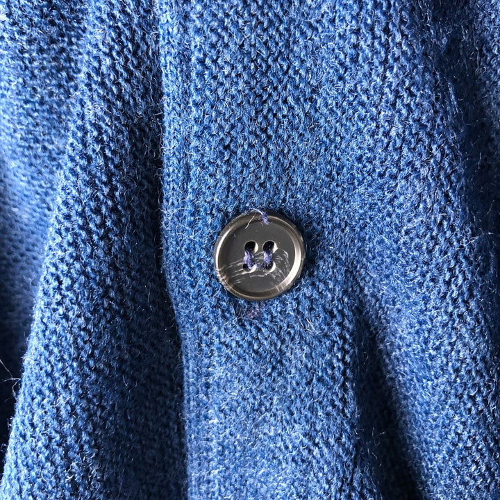 Vintage 90'S Jantzen knit cardigan, made in the USA, size L, men's unclear navy blue type Vintage Second Hand