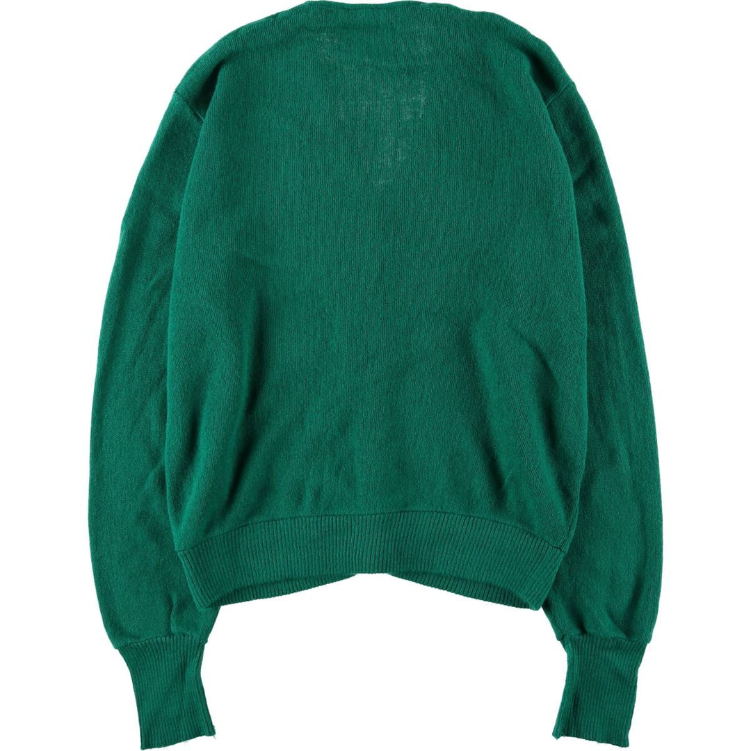 Vintage 1980'S Arnold Palmer knit cardigan, made in the USA, size M, men's unclear green type Vintage Second Hand
