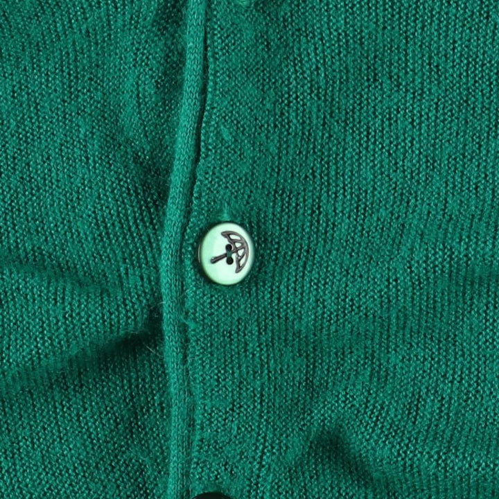Vintage 1980'S Arnold Palmer knit cardigan, made in the USA, size M, men's unclear green type Vintage Second Hand