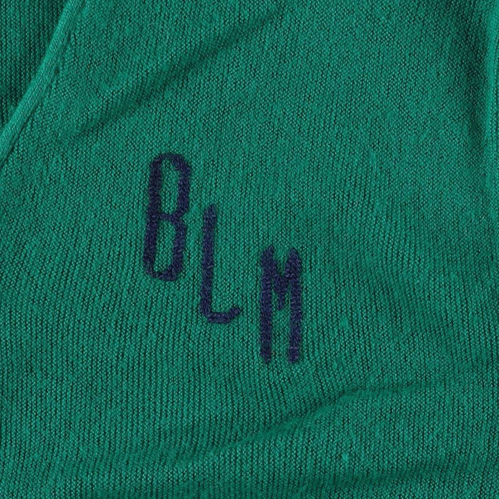 Vintage 1980'S Arnold Palmer knit cardigan, made in the USA, size M, men's unclear green type Vintage Second Hand