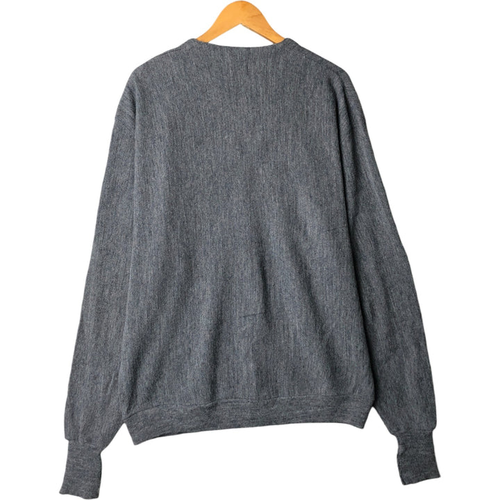 Vintage 80s-90'S OAKTON LIMITED acrylic knit cardigan, made in the USA, men's size XXL acrylic gray type Vintage Second Hand