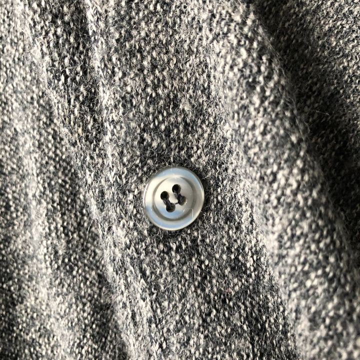 Vintage 90'S Cypress Links acrylic knit cardigan, made in the USA, size L, men's acrylic Charcoal Vintage Second Hand