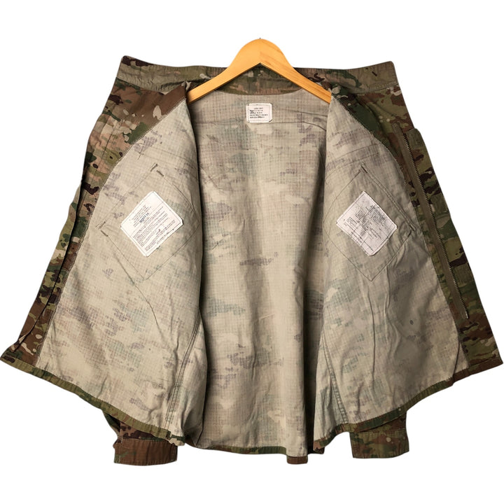 Authentic US military camouflage pattern Multicam camo ripstop military combat jacket, made in USA, size LARGE-SHORT, equivalent to men's L cotton Beige type Vintage Second Hand