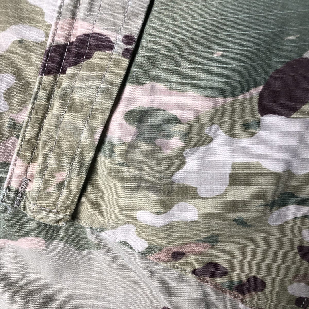 Authentic US military camouflage pattern Multicam camo ripstop military combat jacket, made in USA, size LARGE-SHORT, equivalent to men's L cotton Beige type Vintage Second Hand