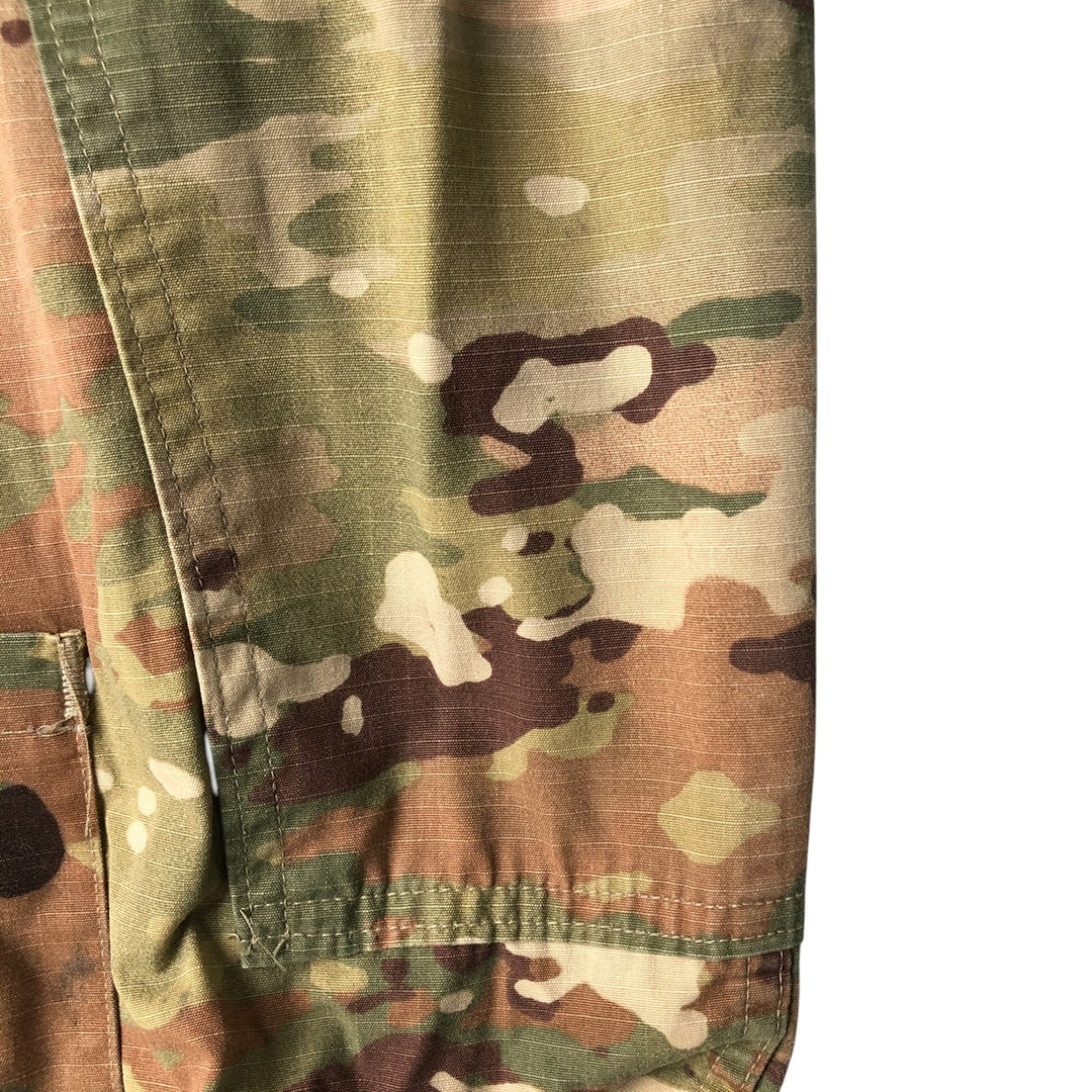 Authentic US military camouflage pattern Multicam camo ripstop military combat jacket, made in USA, size LARGE-SHORT, equivalent to men's L cotton Beige type Vintage Second Hand