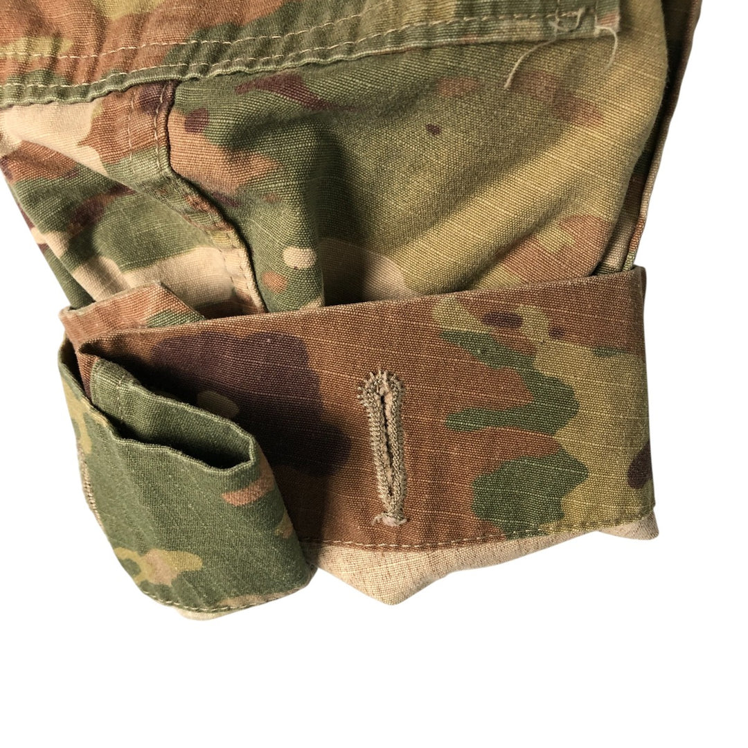 Authentic US military camouflage pattern Multicam camo ripstop military combat jacket, made in USA, size LARGE-SHORT, equivalent to men's L cotton Beige type Vintage Second Hand