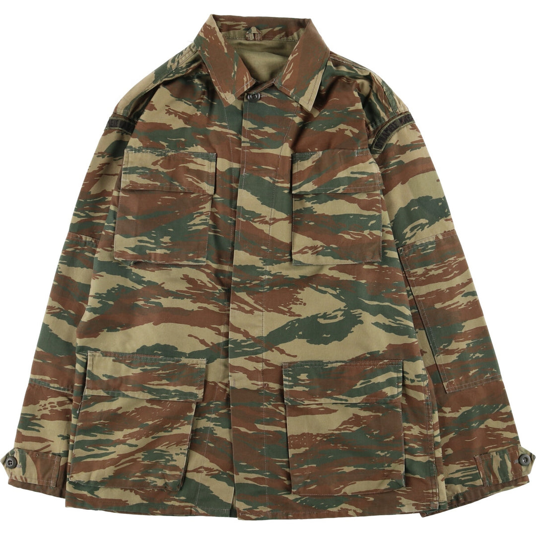 Camouflage pattern lizard camo military jacket, men's size L unclear Khaki type Vintage Second Hand