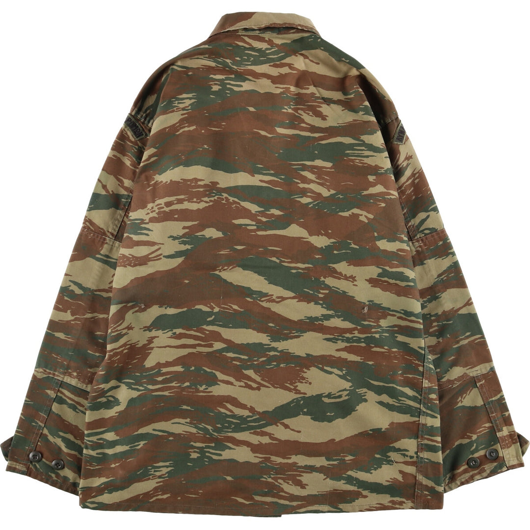 Camouflage pattern lizard camo military jacket, men's size L unclear Khaki type Vintage Second Hand