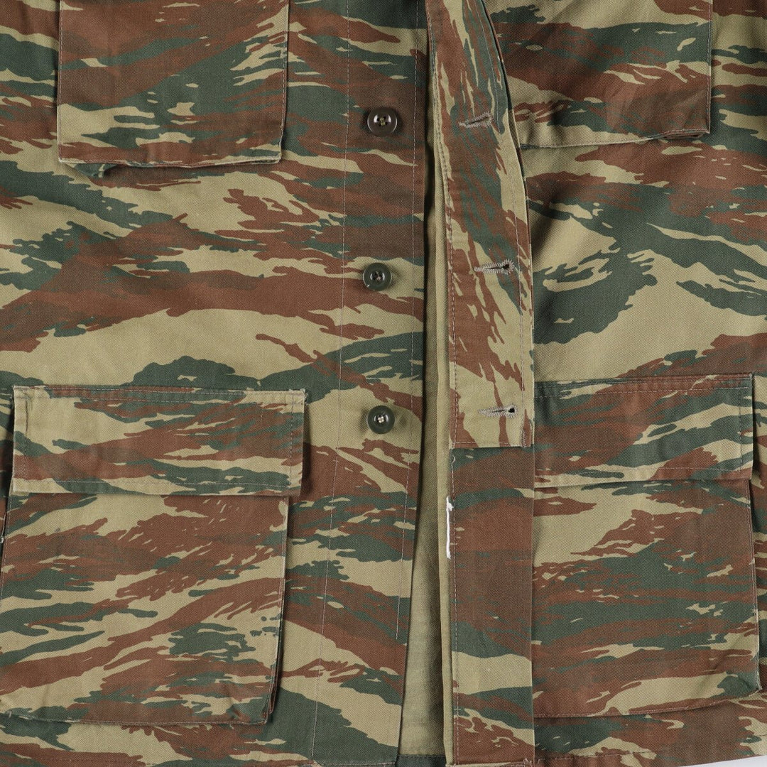 Camouflage pattern lizard camo military jacket, men's size L unclear Khaki type Vintage Second Hand
