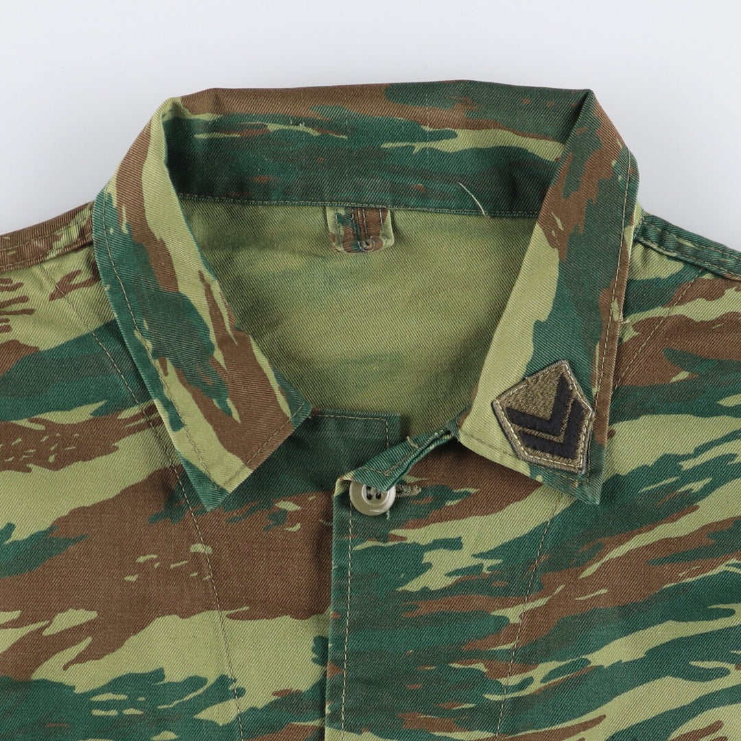 Greek Army Camouflage Pattern Lizard Camo Military Jacket, Men's Size XL unclear Khaki type Vintage Second Hand
