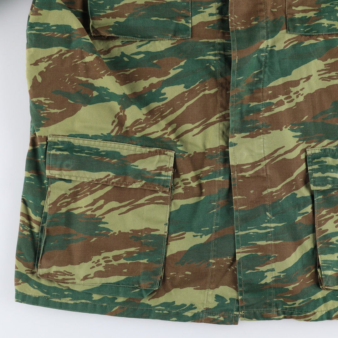 Greek Army Camouflage Pattern Lizard Camo Military Jacket, Men's Size XL unclear Khaki type Vintage Second Hand