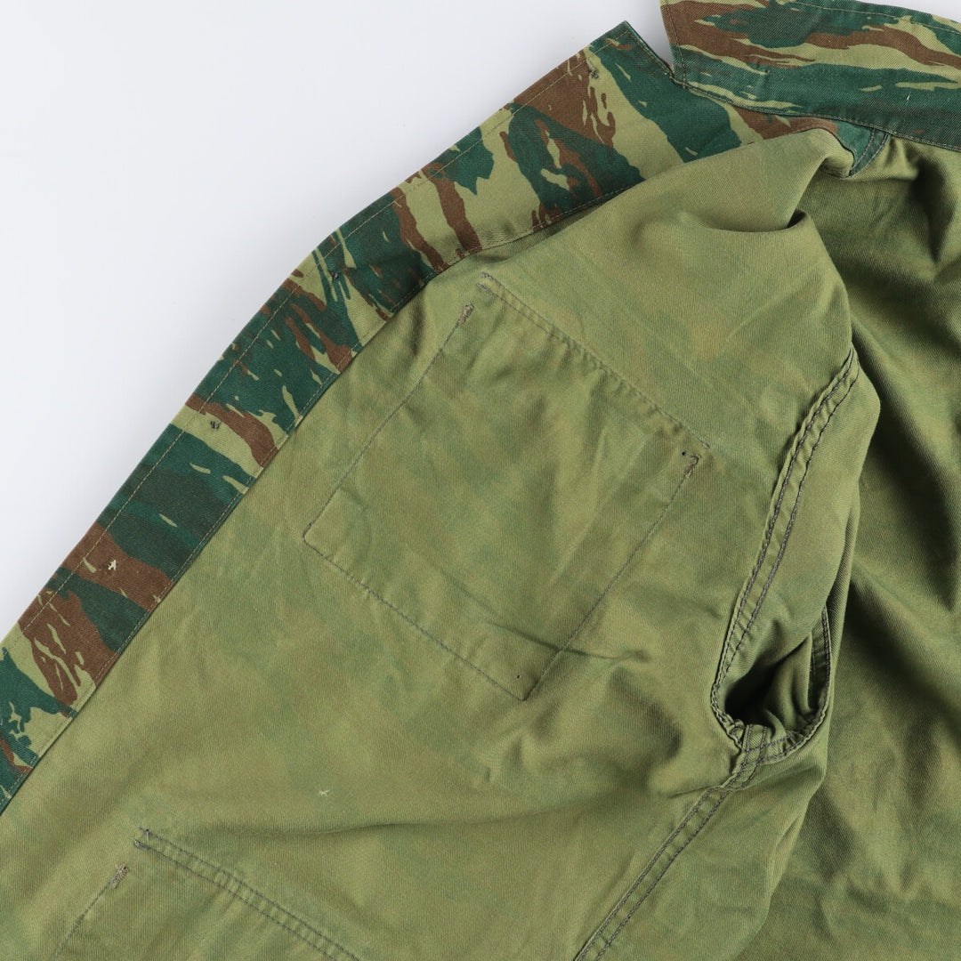 Greek Army Camouflage Pattern Lizard Camo Military Jacket, Men's Size XL unclear Khaki type Vintage Second Hand
