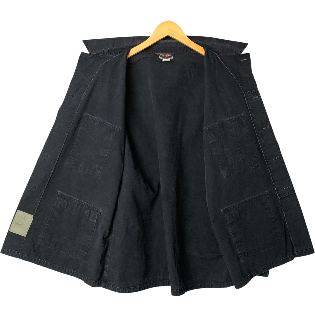 Civilian Tru-Spec Ripstop Military Jacket, Men's XL cotton black type Vintage Second Hand