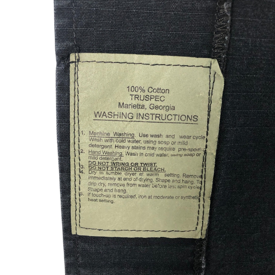 Civilian Tru-Spec Ripstop Military Jacket, Men's XL cotton black type Vintage Second Hand