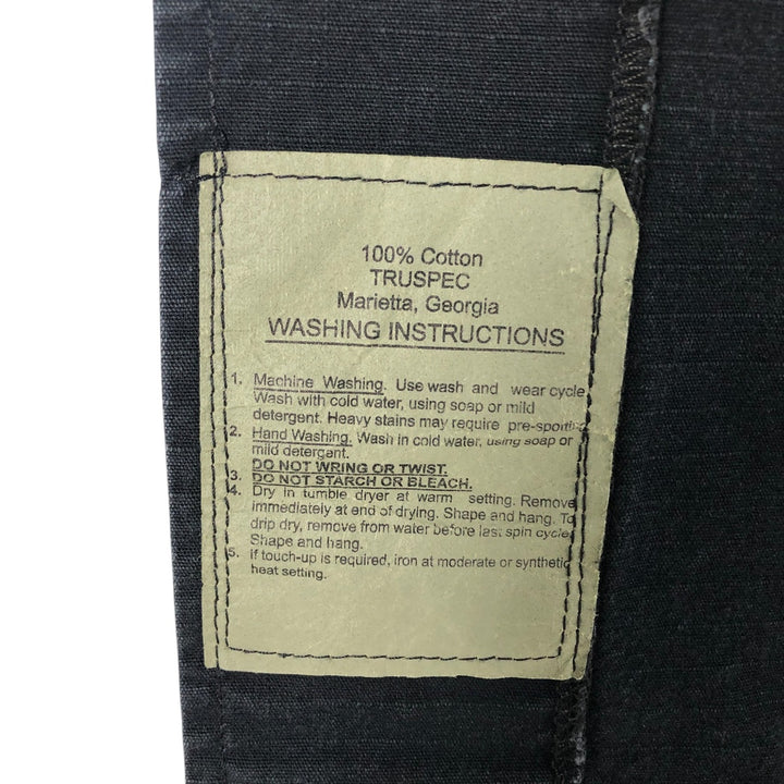 Civilian Tru-Spec Ripstop Military Jacket, Men's XL cotton black type Vintage Second Hand