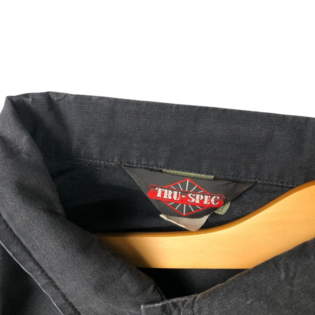 Civilian Tru-Spec Ripstop Military Jacket, Men's XL cotton black type Vintage Second Hand