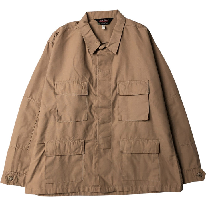 Civilian Tru-Spec Ripstop Military Jacket, Men's XL polyester Beige type Vintage Second Hand