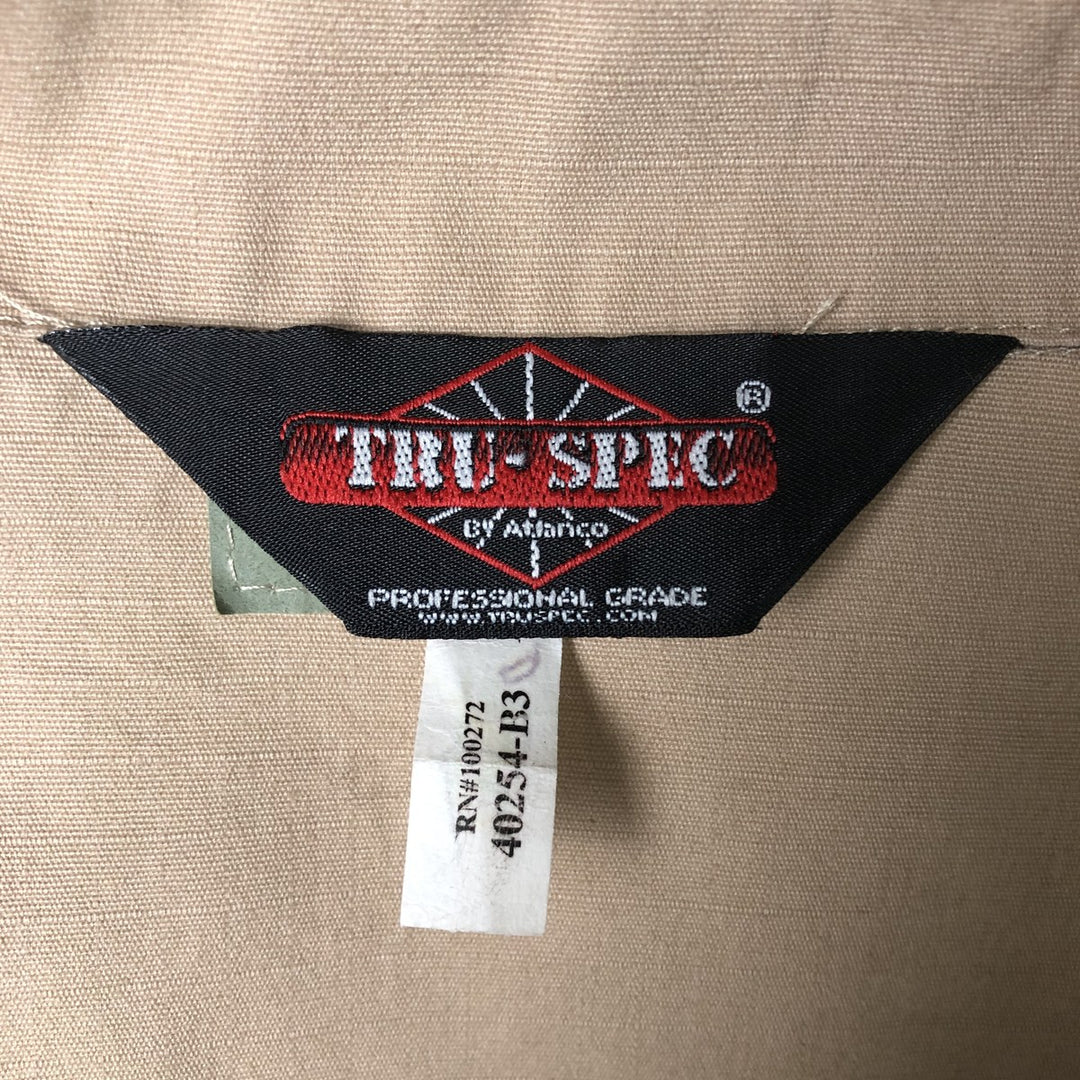 Civilian Tru-Spec Ripstop Military Jacket, Men's XL polyester Beige type Vintage Second Hand