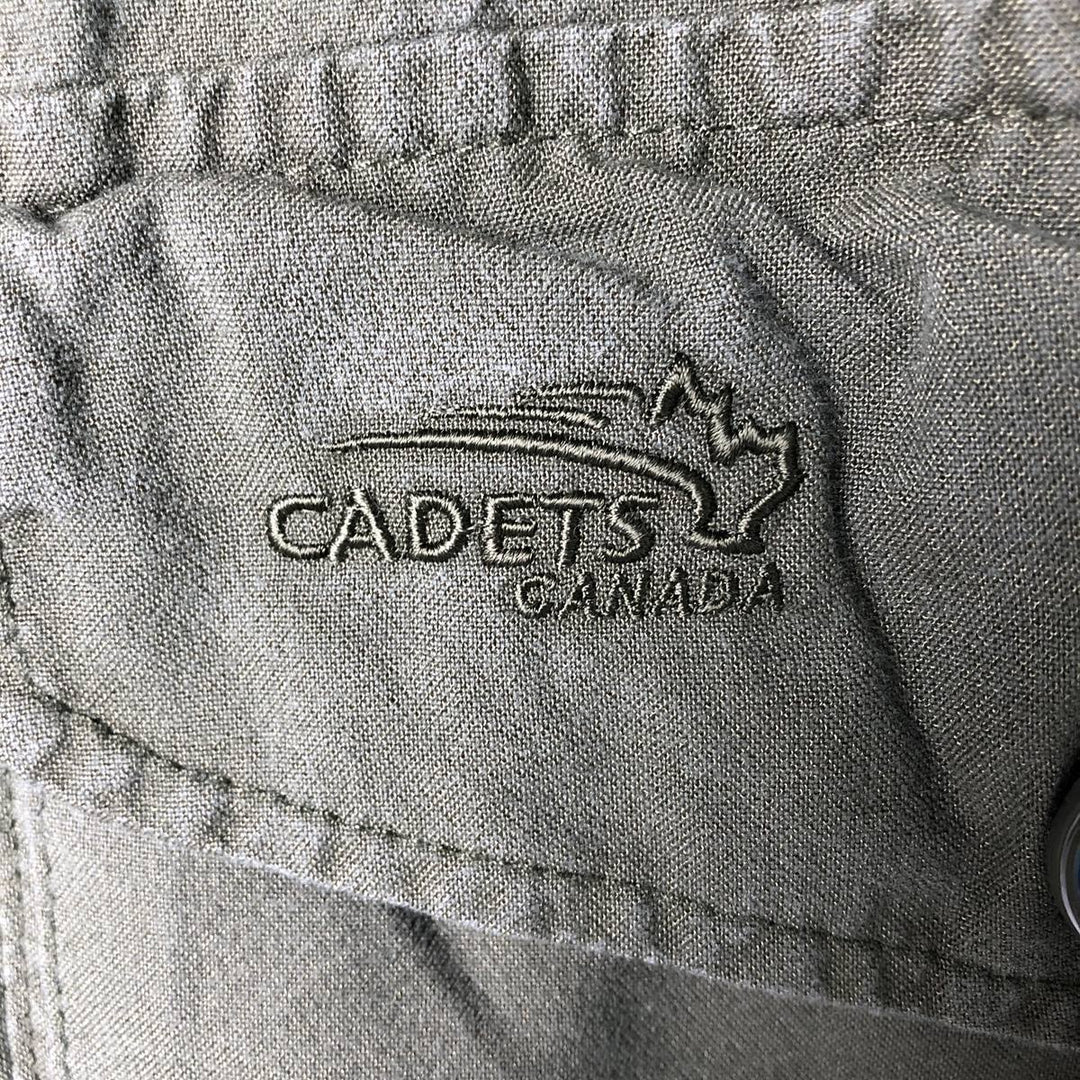 Canadian Army College Military Field Jacket, Made in Canada, Men's Size L Nylon Khaki type Vintage Second Hand