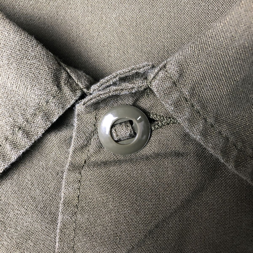 Canadian Army College Military Field Jacket, Made in Canada, Men's Size L Nylon Khaki type Vintage Second Hand