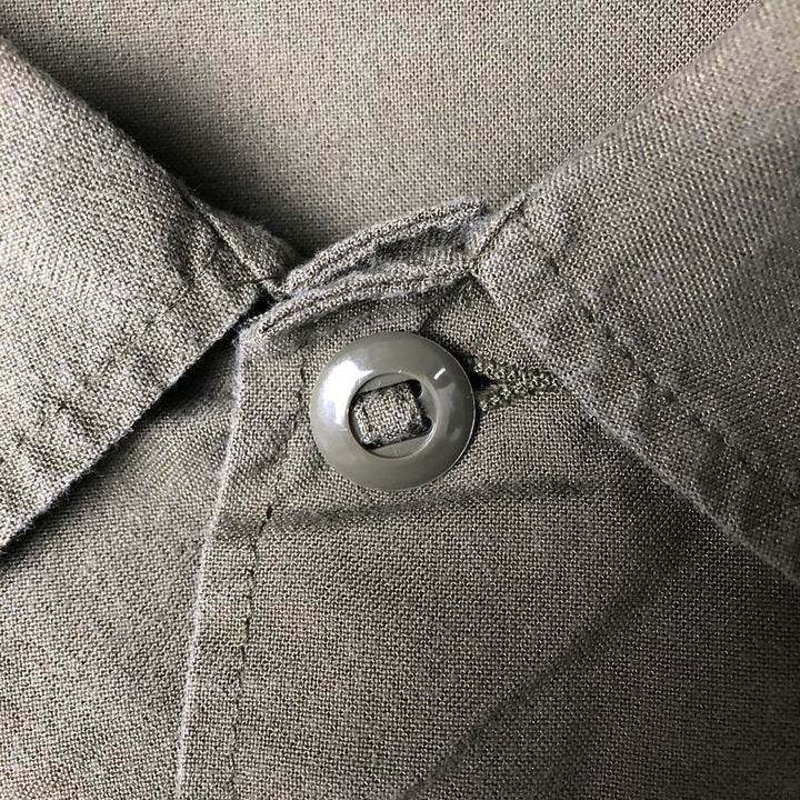 Canadian Army College Military Field Jacket, Made in Canada, Men's Size L Nylon Khaki type Vintage Second Hand