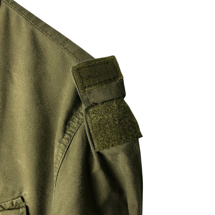 Canadian Army College Military Field Jacket, Made in Canada, Men's Size L Nylon Khaki type Vintage Second Hand