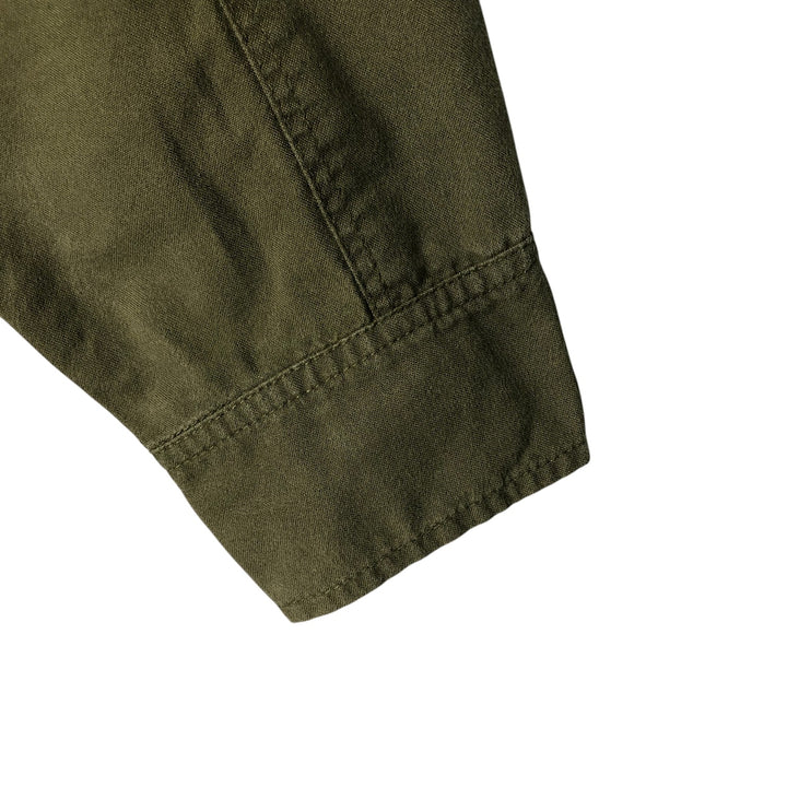 Canadian Army College Military Field Jacket, Made in Canada, Men's Size L Nylon Khaki type Vintage Second Hand