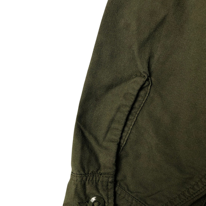 Canadian Army College Military Field Jacket, Made in Canada, Men's Size L Nylon Khaki type Vintage Second Hand