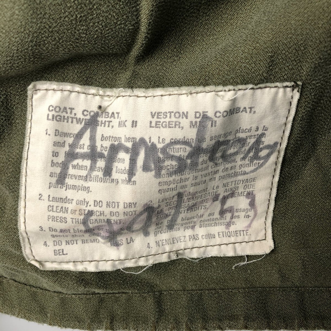 Canadian Army MK-2 Military Combat Jacket 7042, Men's Size L unclear Khaki type Vintage Second Hand