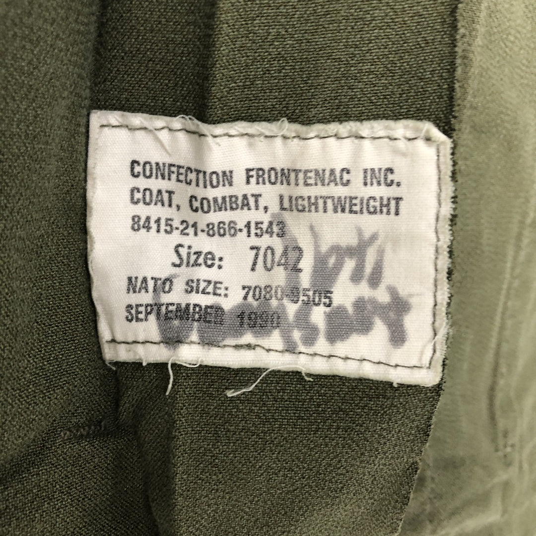 Canadian Army MK-2 Military Combat Jacket 7042, Men's Size L unclear Khaki type Vintage Second Hand