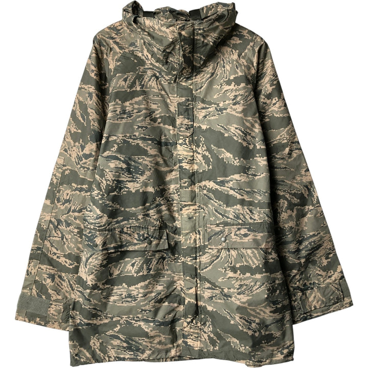 Authentic 2000'S US military ABU Digital Tiger Camo rain jacket, made in the USA, size X-Small (men's size XS). unclear gray type Vintage Second Hand