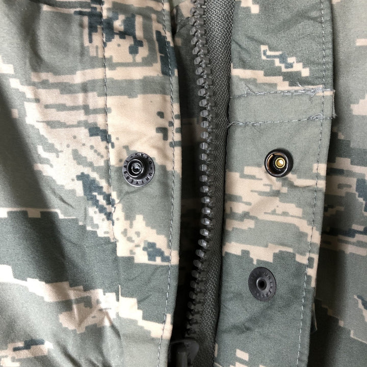 Authentic 2000'S US military ABU Digital Tiger Camo rain jacket, made in the USA, size X-Small (men's size XS). unclear gray type Vintage Second Hand