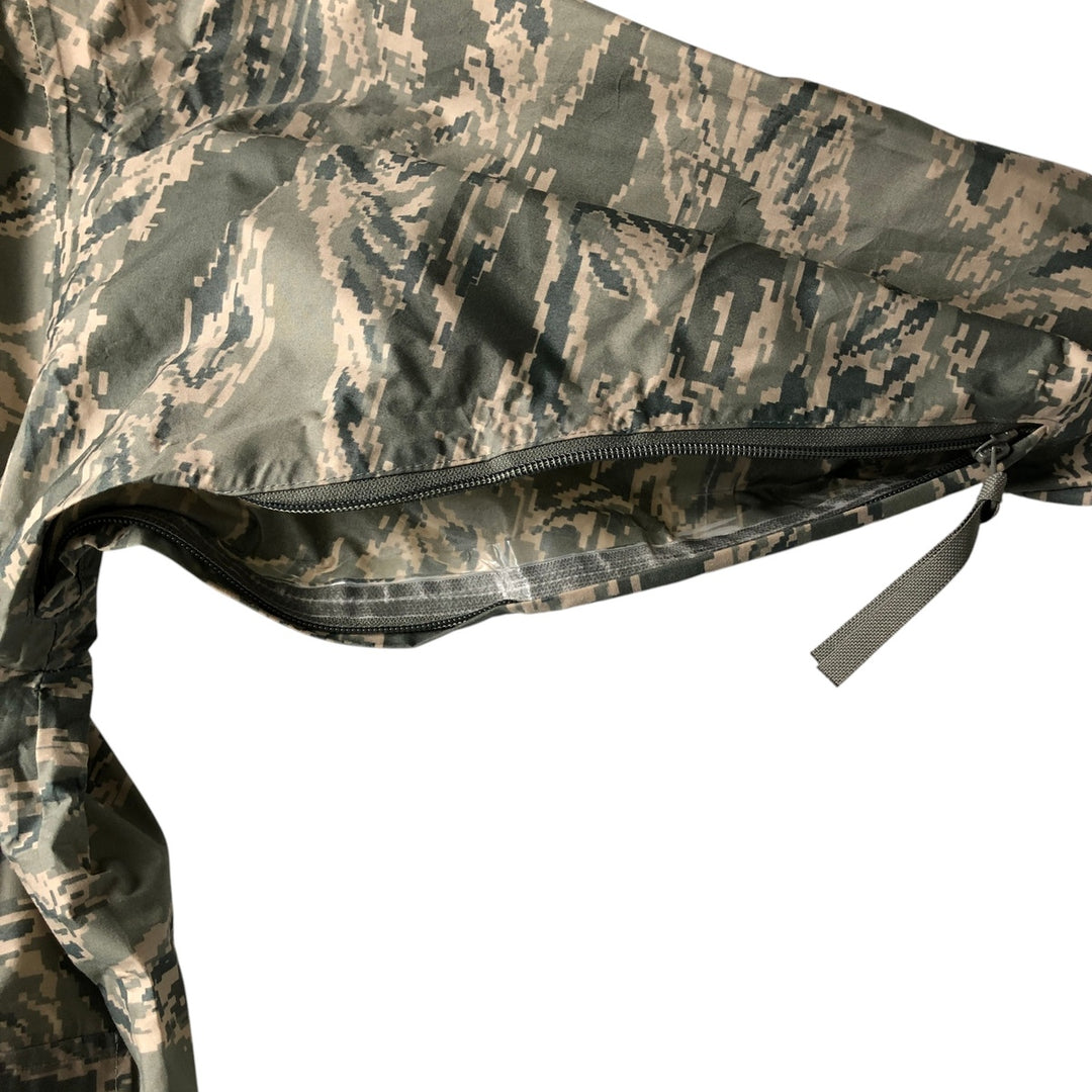 Authentic 2000'S US military ABU Digital Tiger Camo rain jacket, made in the USA, size X-Small (men's size XS). unclear gray type Vintage Second Hand