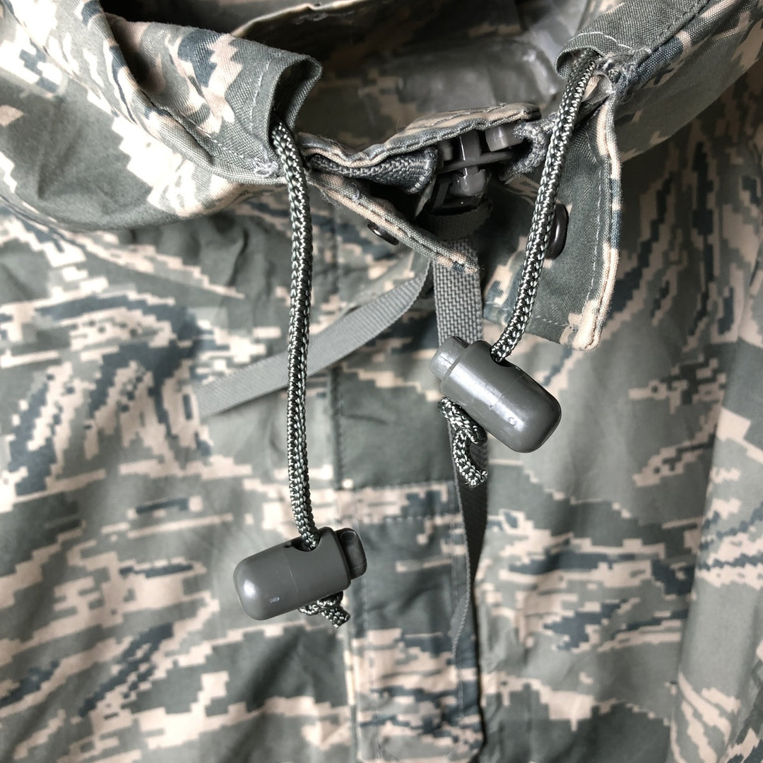 Authentic 2000'S US military ABU Digital Tiger Camo rain jacket, made in the USA, size X-Small (men's size XS). unclear gray type Vintage Second Hand