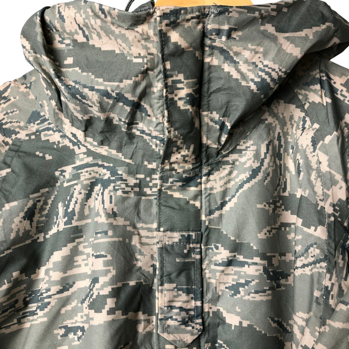 Authentic 2000'S US military ABU Digital Tiger Camo rain jacket, made in the USA, size X-Small (men's size XS). unclear gray type Vintage Second Hand