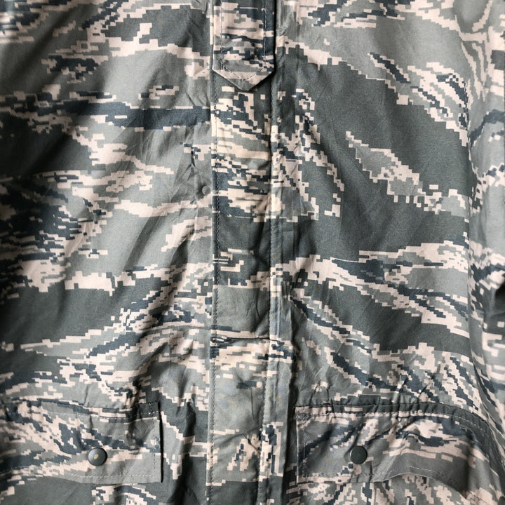 Authentic 2000'S US military ABU Digital Tiger Camo rain jacket, made in the USA, size X-Small (men's size XS). unclear gray type Vintage Second Hand