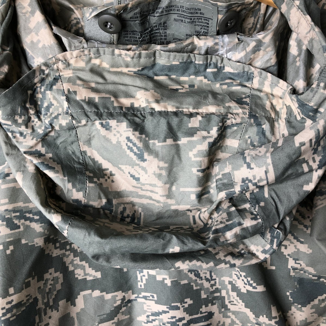 Authentic 2000'S US military ABU Digital Tiger Camo rain jacket, made in the USA, size X-Small (men's size XS). unclear gray type Vintage Second Hand