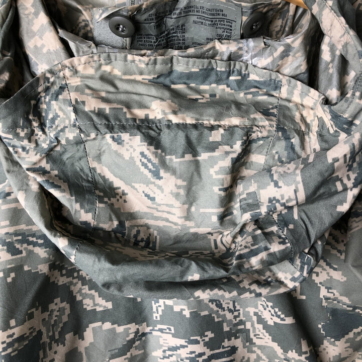 Authentic 2000'S US military ABU Digital Tiger Camo rain jacket, made in the USA, size X-Small (men's size XS). unclear gray type Vintage Second Hand