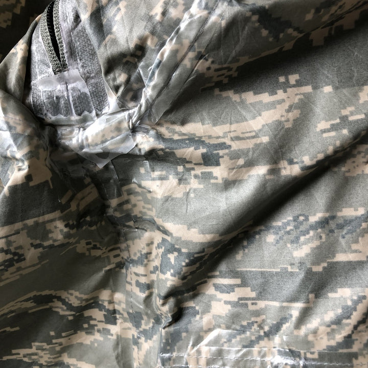 Authentic 2000'S US military ABU Digital Tiger Camo rain jacket, made in the USA, size X-Small (men's size XS). unclear gray type Vintage Second Hand