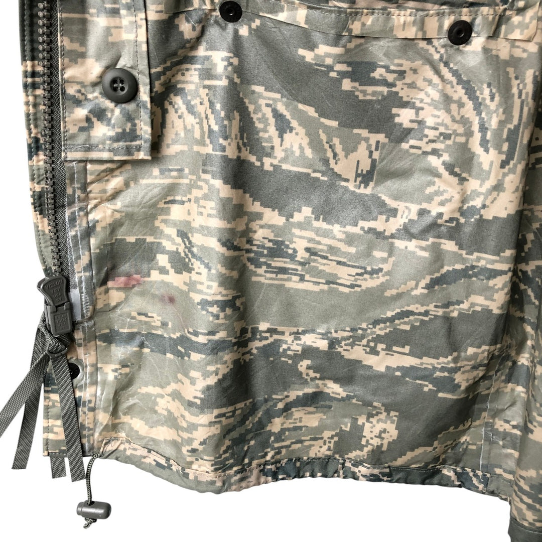 Authentic 2000'S US military ABU Digital Tiger Camo rain jacket, made in the USA, size X-Small (men's size XS). unclear gray type Vintage Second Hand
