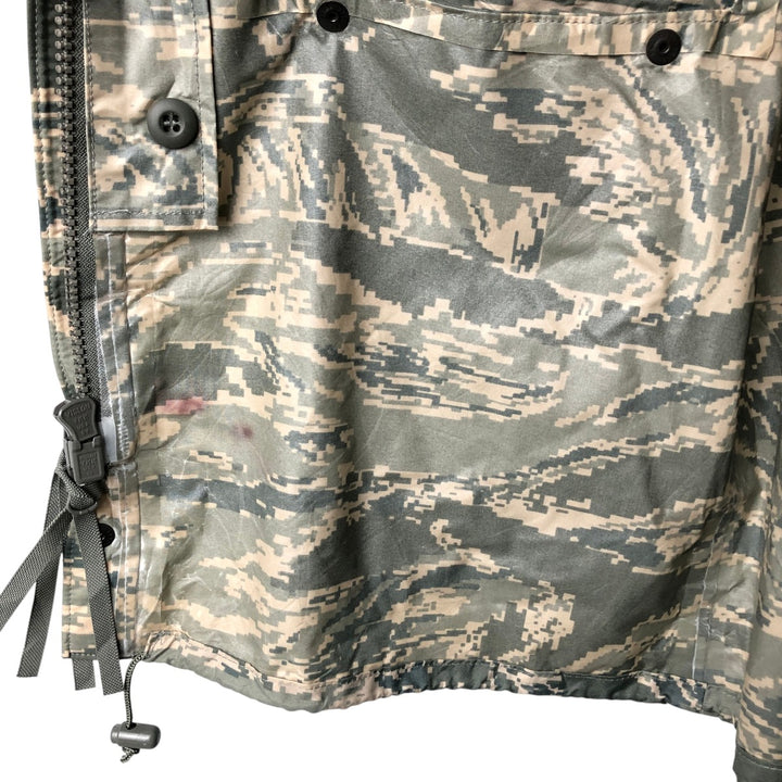 Authentic 2000'S US military ABU Digital Tiger Camo rain jacket, made in the USA, size X-Small (men's size XS). unclear gray type Vintage Second Hand