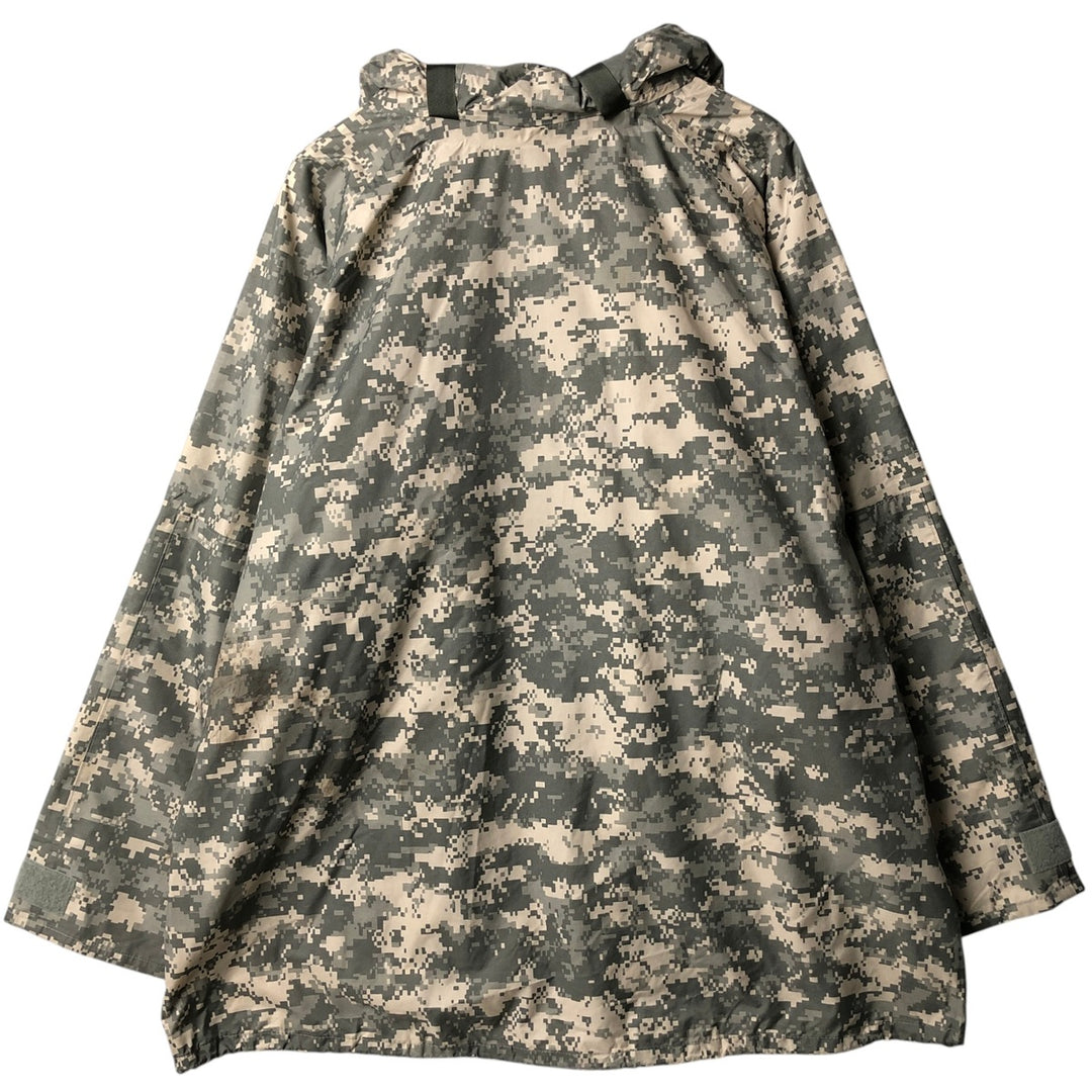 Authentic 2000'S US Military Camouflage Pattern ACU Digital Camo Military Rain Parka, Made in USA, Large, Men's Size L unclear Khaki type Vintage Second Hand