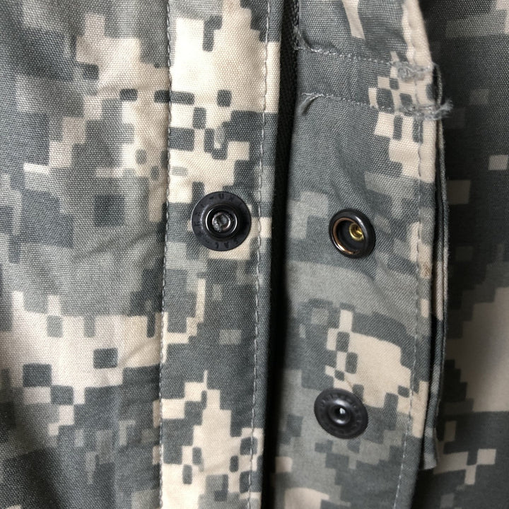 Authentic 2000'S US Military Camouflage Pattern ACU Digital Camo Military Rain Parka, Made in USA, Large, Men's Size L unclear Khaki type Vintage Second Hand