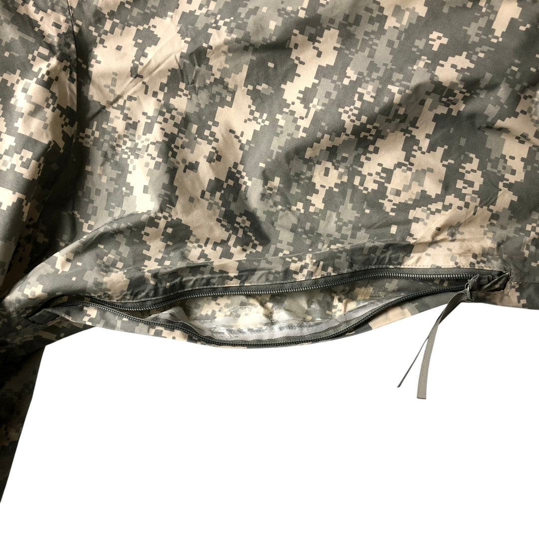Authentic 2000'S US Military Camouflage Pattern ACU Digital Camo Military Rain Parka, Made in USA, Large, Men's Size L unclear Khaki type Vintage Second Hand