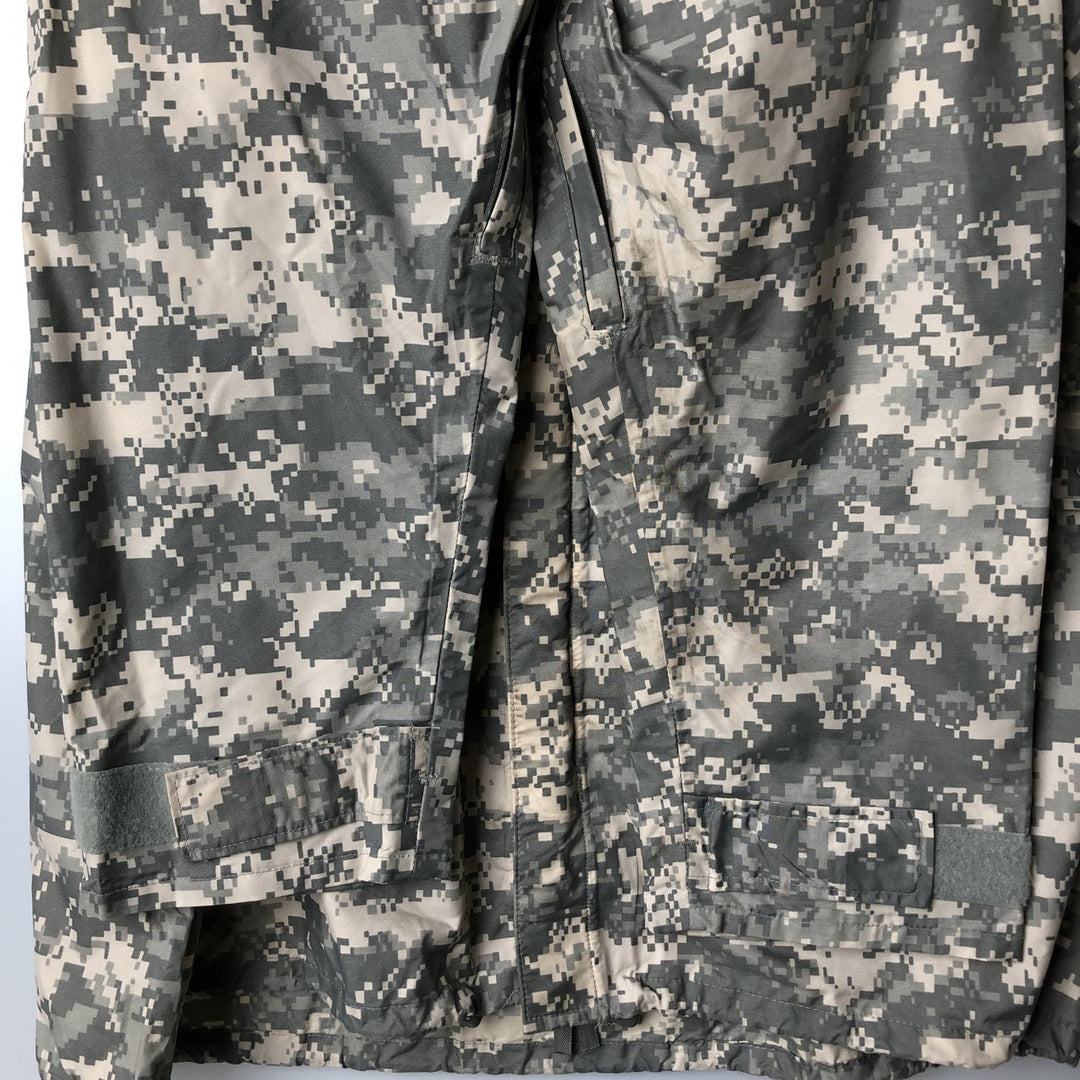 Authentic 2000'S US Military Camouflage Pattern ACU Digital Camo Military Rain Parka, Made in USA, Large, Men's Size L unclear Khaki type Vintage Second Hand