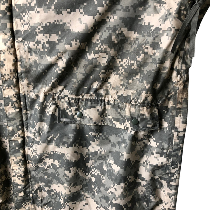 Authentic 2000'S US Military Camouflage Pattern ACU Digital Camo Military Rain Parka, Made in USA, Large, Men's Size L unclear Khaki type Vintage Second Hand